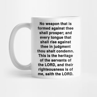 Isaiah 54:17  KJV Bible Verse Typography Mug